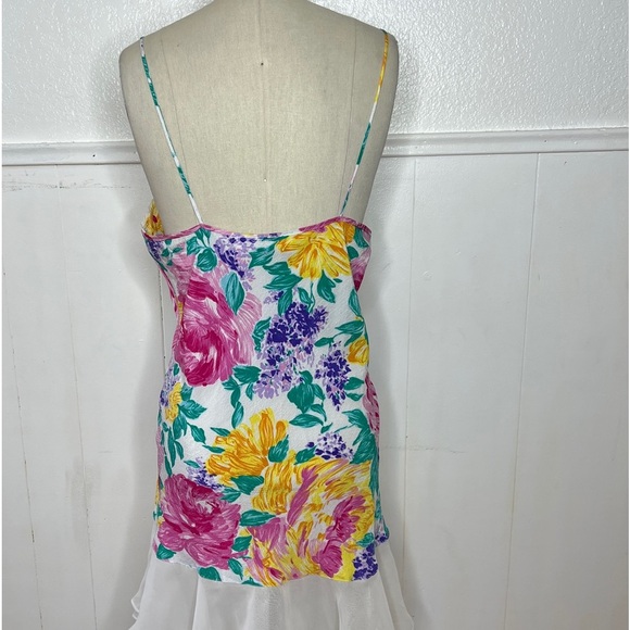 Vintage retro Y2K Victorias Secret gold label floral slip teddy night gown L - Picture 6 of 9
